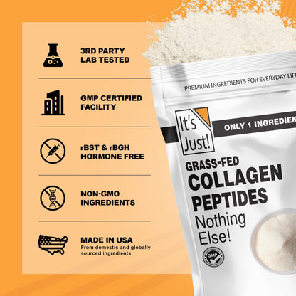 It's Just! Collagen Peptides – Grass-Fed, 40 oz Protein Powder