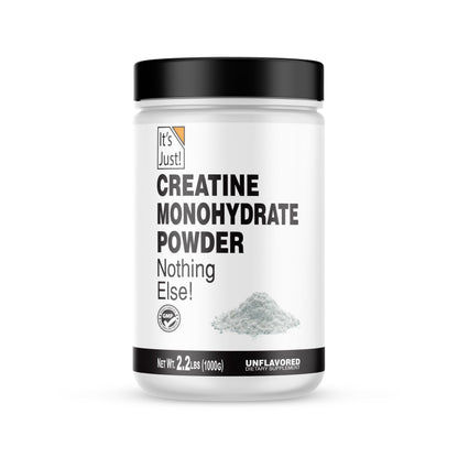It's Just! Creatine Monohydrate Powder - 1000g (200 Servings) | Unflavored, Made in USA, 3rd-Party Lab Tested, Scoop Included