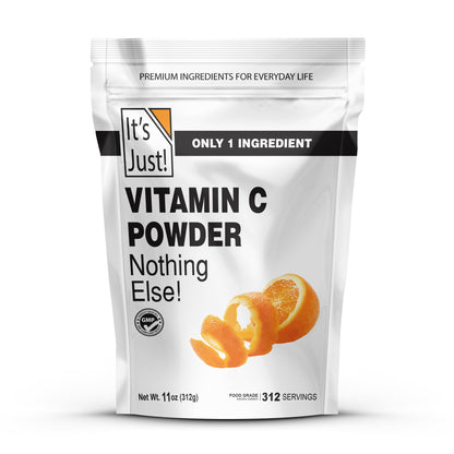 It's Just! Vitamin C Powder - 100% Pure L-Ascorbic Acid, 11oz, USA Made