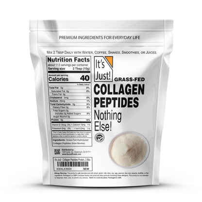 It's Just! Collagen Peptides – Grass-Fed, 40 oz Protein Powder