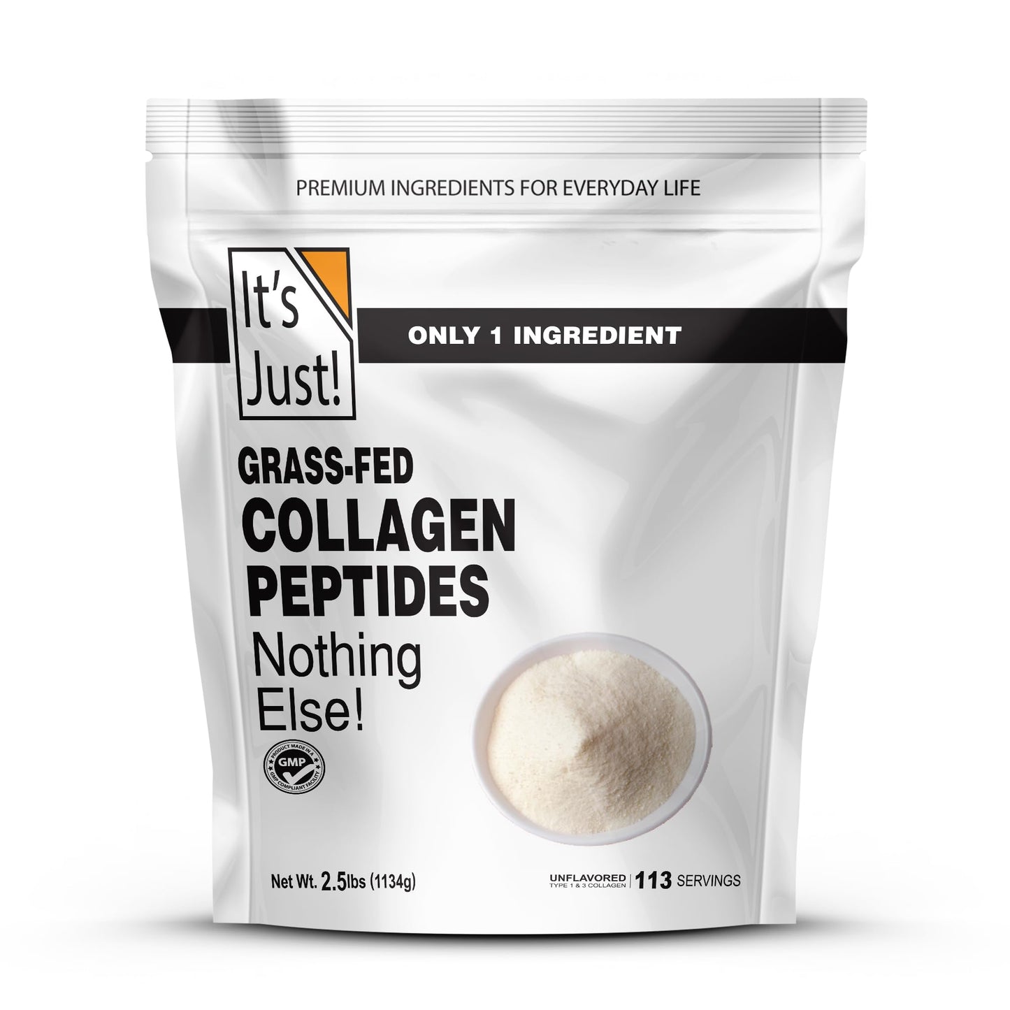 It's Just! Collagen Peptides – Grass-Fed, 40 oz Protein Powder