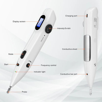 iVOLCONN Electronic Acupuncture Pen – Pain Relief, Meridian Energy, 20 Levels, 3 Modes, Rechargeable