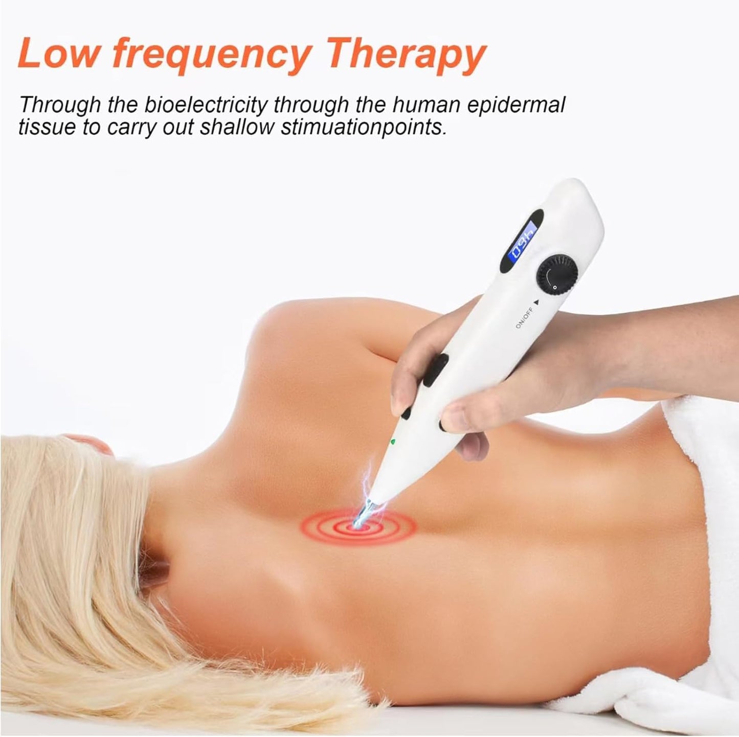 iVOLCONN Electronic Acupuncture Pen – Pain Relief, Meridian Energy, 20 Levels, 3 Modes, Rechargeable