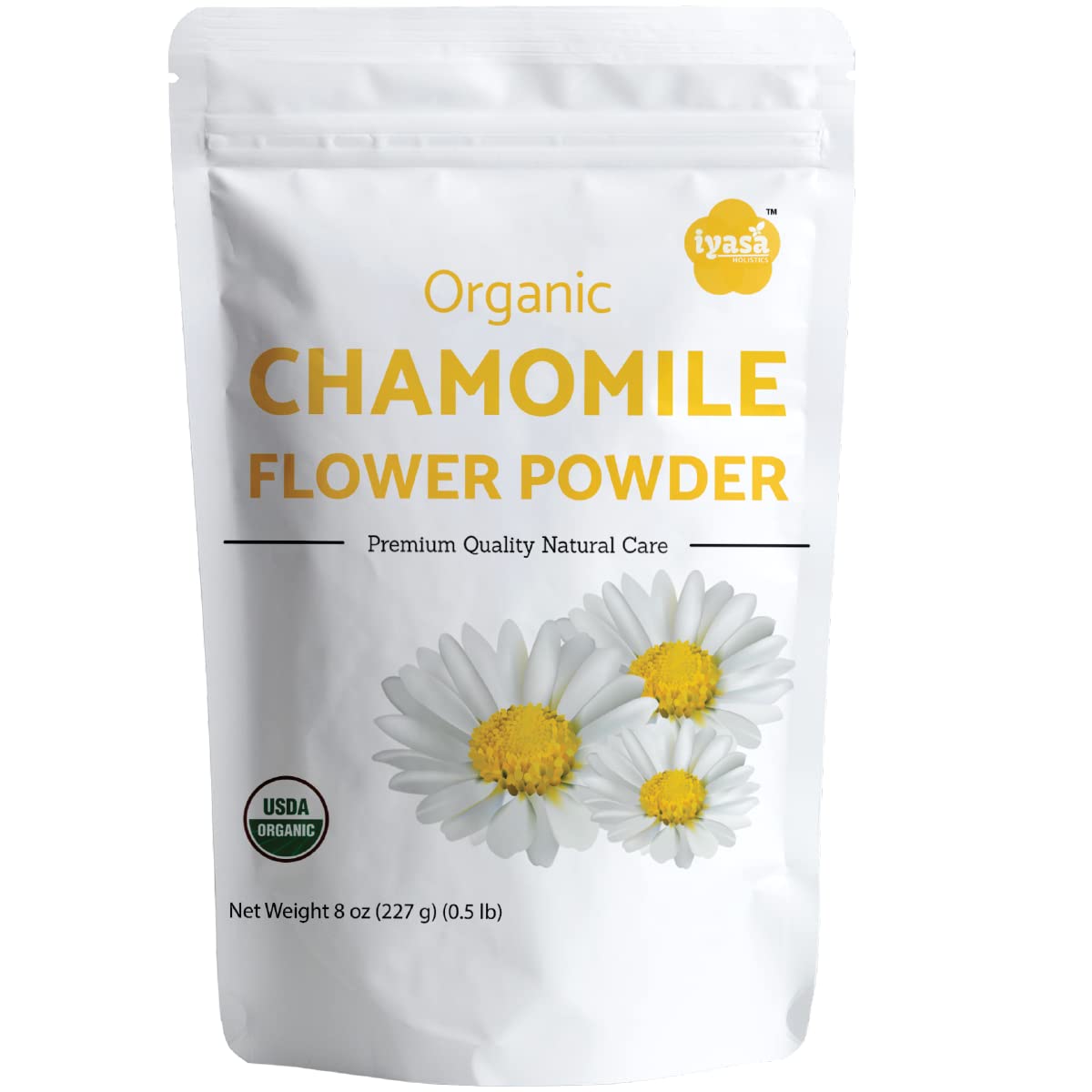 Iyasa Organic Chamomile Powder – Food Grade, 8 oz (223 g)