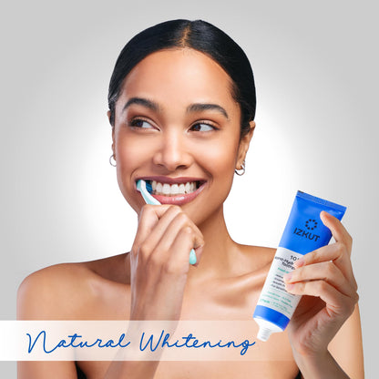 IZKUT 10% Nano Hydroxyapatite Toothpaste – Fluoride Free Whitening for Sensitive Teeth, SLS Free, Fresh Mint, 4 oz Pack of 2