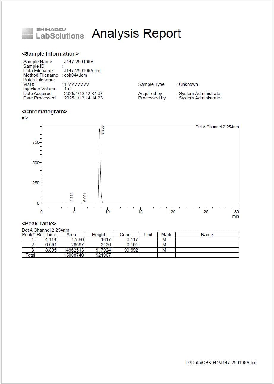 J-147 Nootropic – CAS 1146963-51-0, 99+% Purity, 5 g with 100 mg Scoop