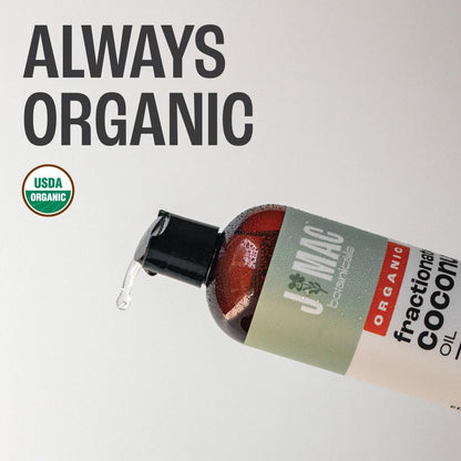 J Mac Botanicals Organic Fractionated Coconut Oil – 32 oz (2x16 oz) Carrier Oil