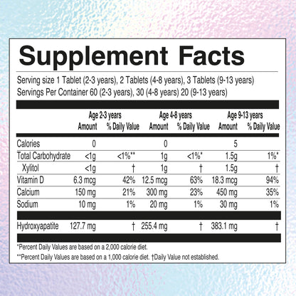 Jack N' Jill Tooth Sparkles - Calcium Chews for Teeth & Bone Development (Strawberry, 60 Tabs)