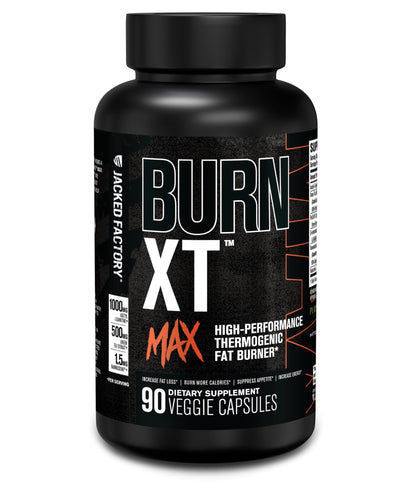 Jacked Factory Burn-XT Max: High-Performance Thermogenic Fat Burner with PurCaf Caffeine, MitoBurn & Green Tea | 90 Capsules