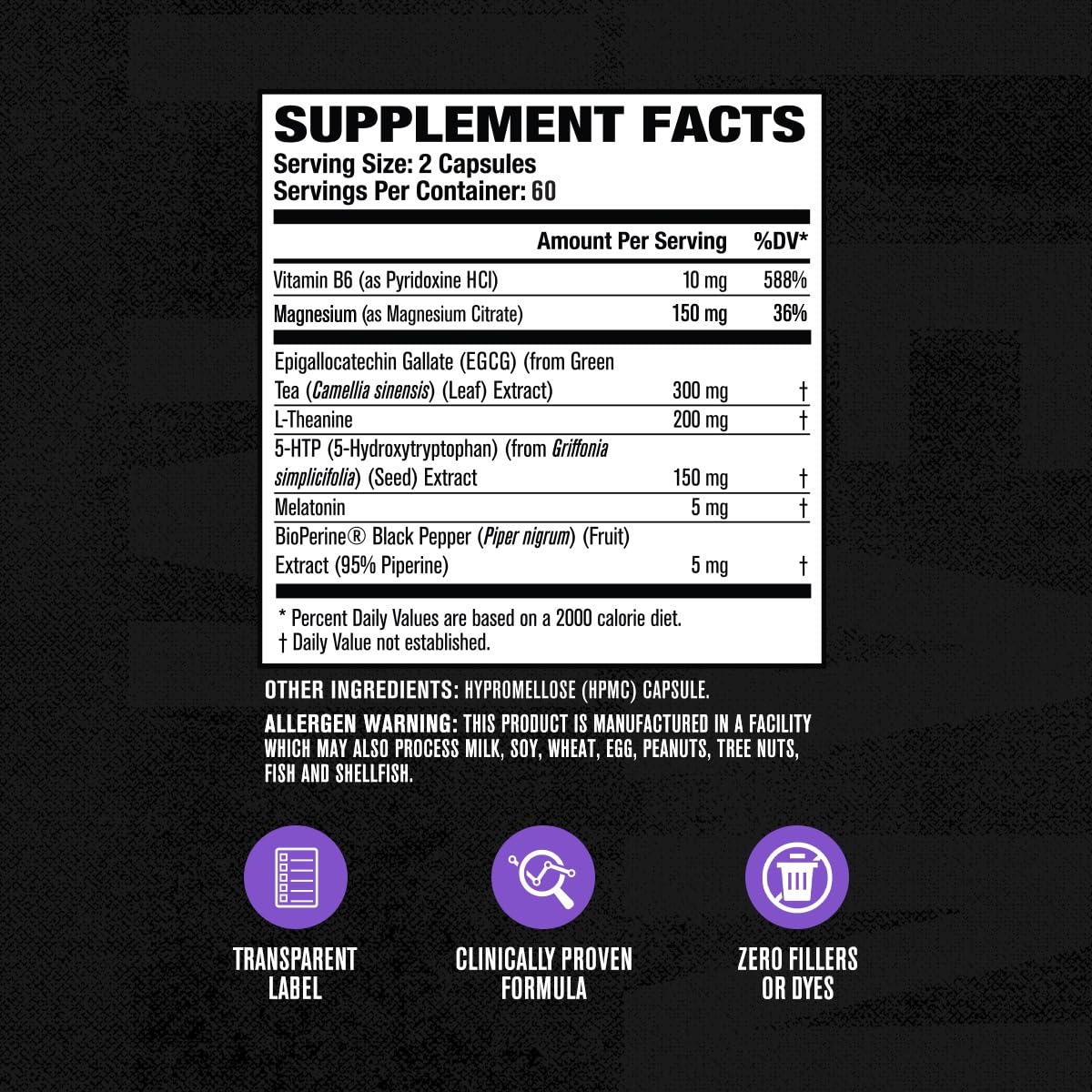 Jacked Factory Lean PM: Nighttime Fat Burner & Sleep Aid (120 Veggie Pills)