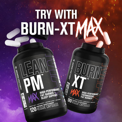Jacked Factory Lean PM Max – Fat Burner & Sleep Support (120 Diet Pills)