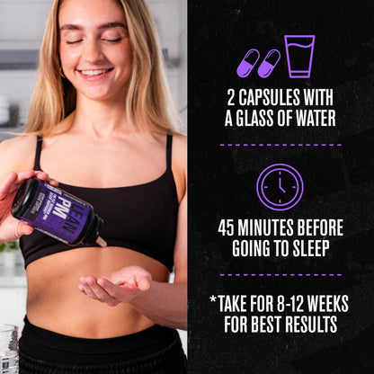 Jacked Factory Lean PM: Nighttime Fat Burner & Sleep Aid (120 Veggie Pills)