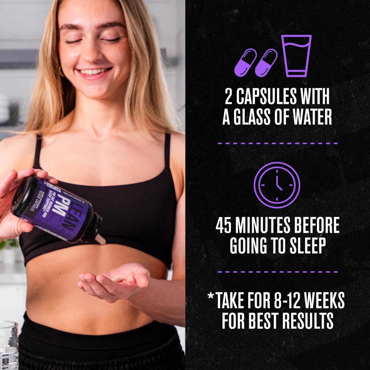 Jacked Factory Lean PM: Nighttime Fat Burner & Sleep Aid (120 Veggie Pills)