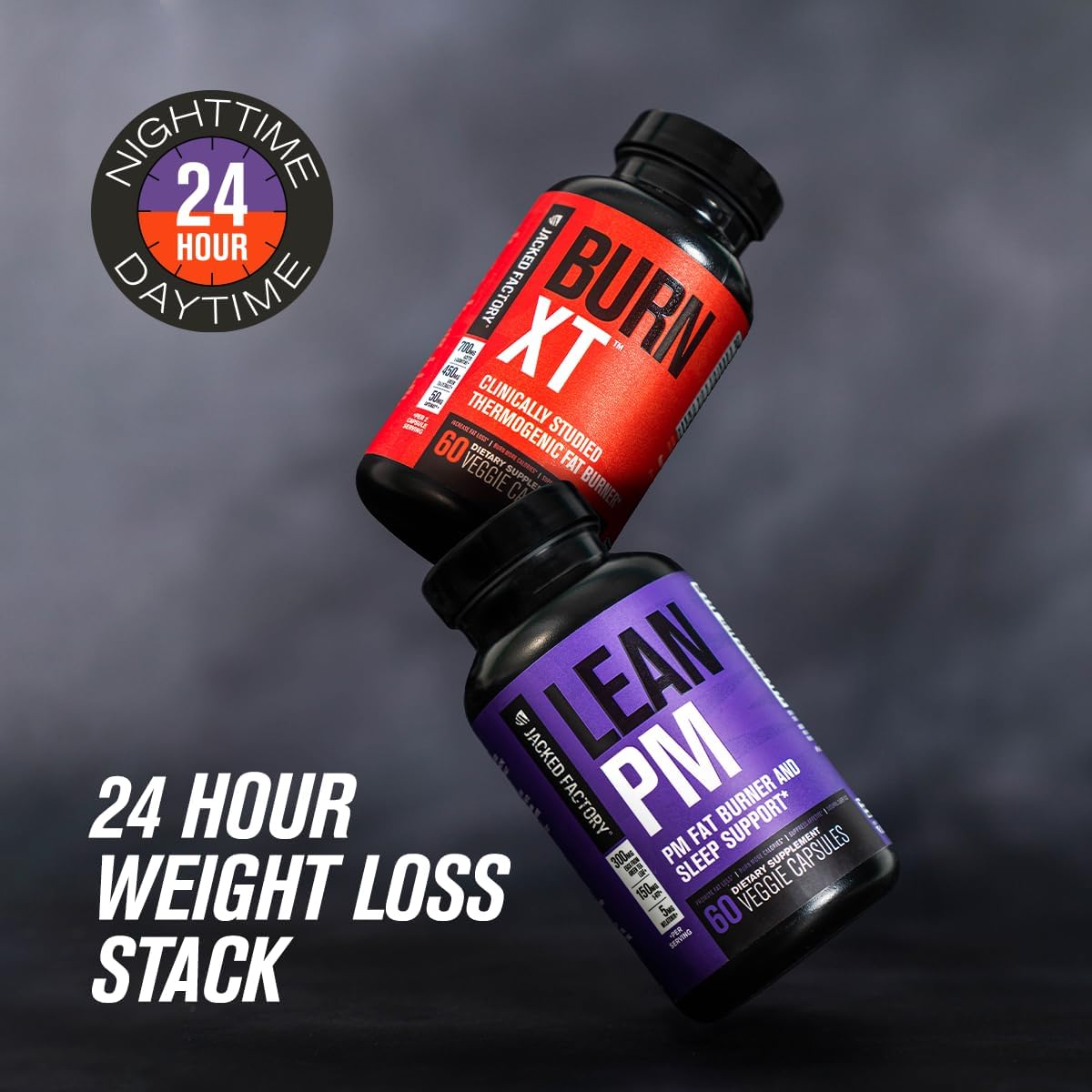 Jacked Factory Lean PM: Nighttime Fat Burner & Sleep Aid (120 Veggie Pills)