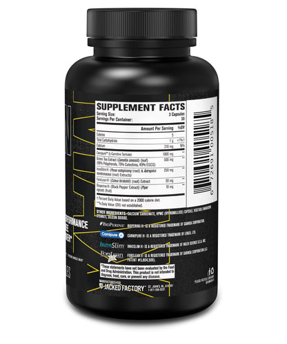 Jacked Factory Lean-XT Max – Stim-Free Fat Burner with Carnipure, InnoSlim & ForsLean | 90 Count