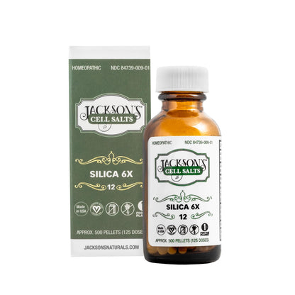 Jackson's #12 Cell Salt Silica 6X - 500 Pellets | Certified Vegan, USA Made