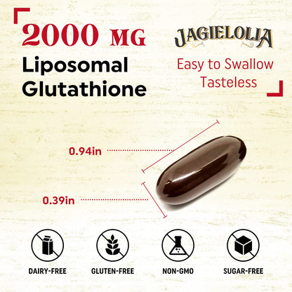 Jagielolia Liposomal Glutathione 2000 mg – L-Serine, L-Glycine & Sulforaphane | 360 Softgels