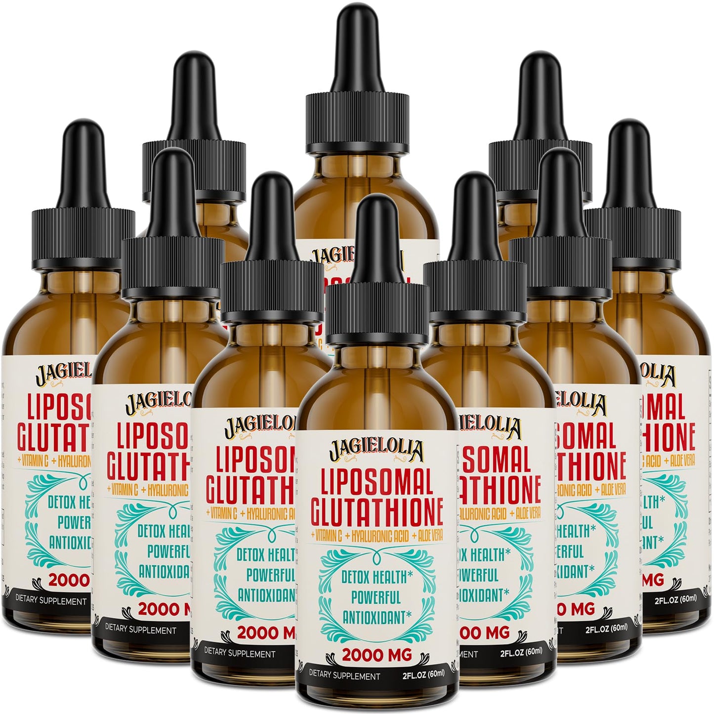 Jagielolia Liposomal Glutathione Liquid 2000MG – Antioxidant Detox, Liver Support, and Energy (Vegan, 20 fl oz)
