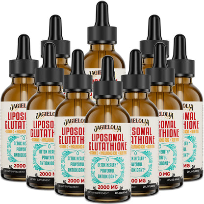 Jagielolia Liposomal Glutathione Liquid 2000MG – Antioxidant Detox, Liver Support, and Energy (Vegan, 20 fl oz)