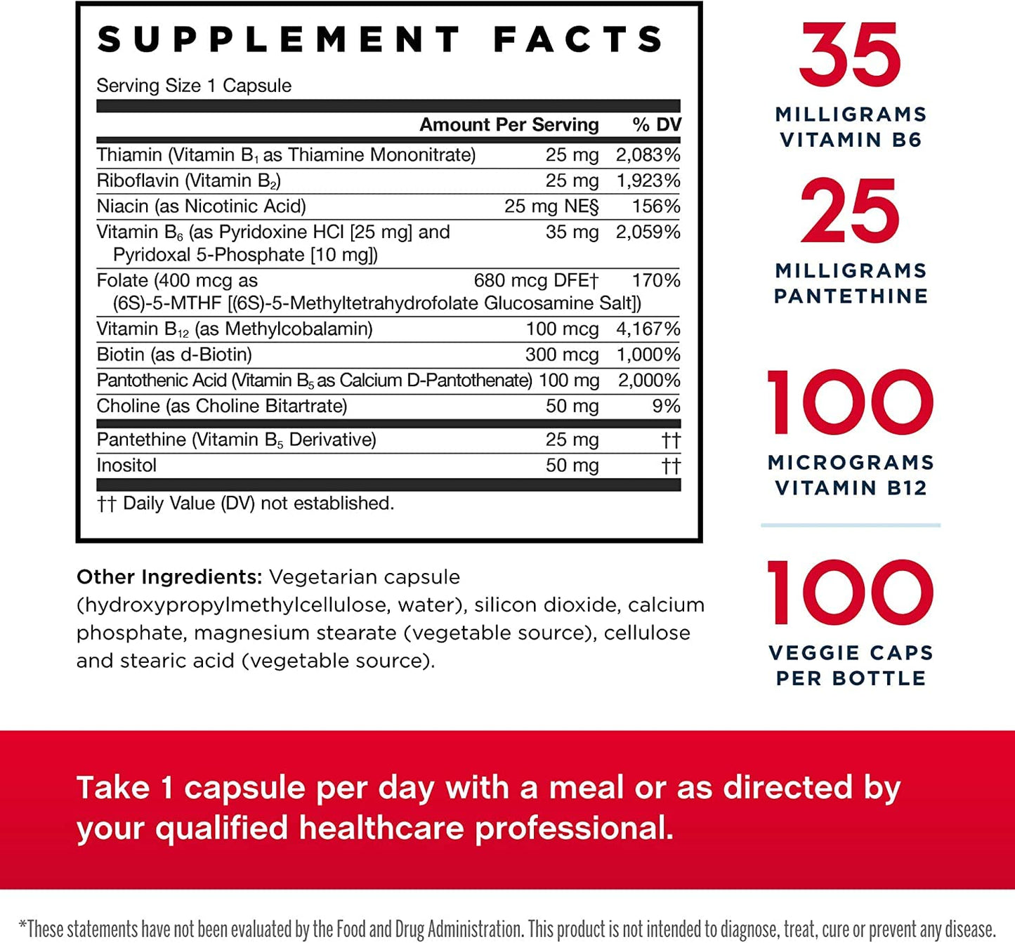 Jarrow Formulas B-Right - 100 Veggie Caps Pack of 2 | Low-Odor B-Complex for Energy & Metabolism