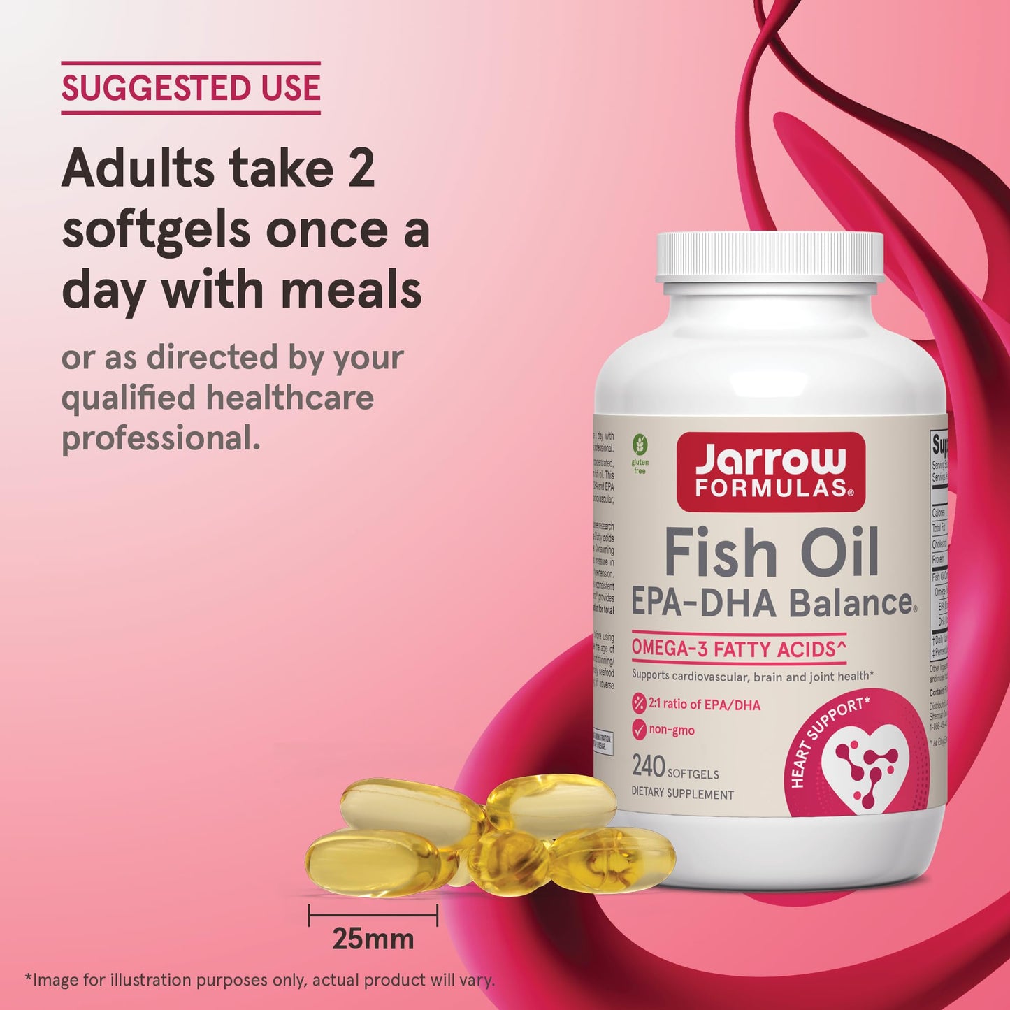Jarrow Formulas EPA-DHA Balance, 1,200 mg Omega-3s, 240 Softgels | 120 Day Supply
