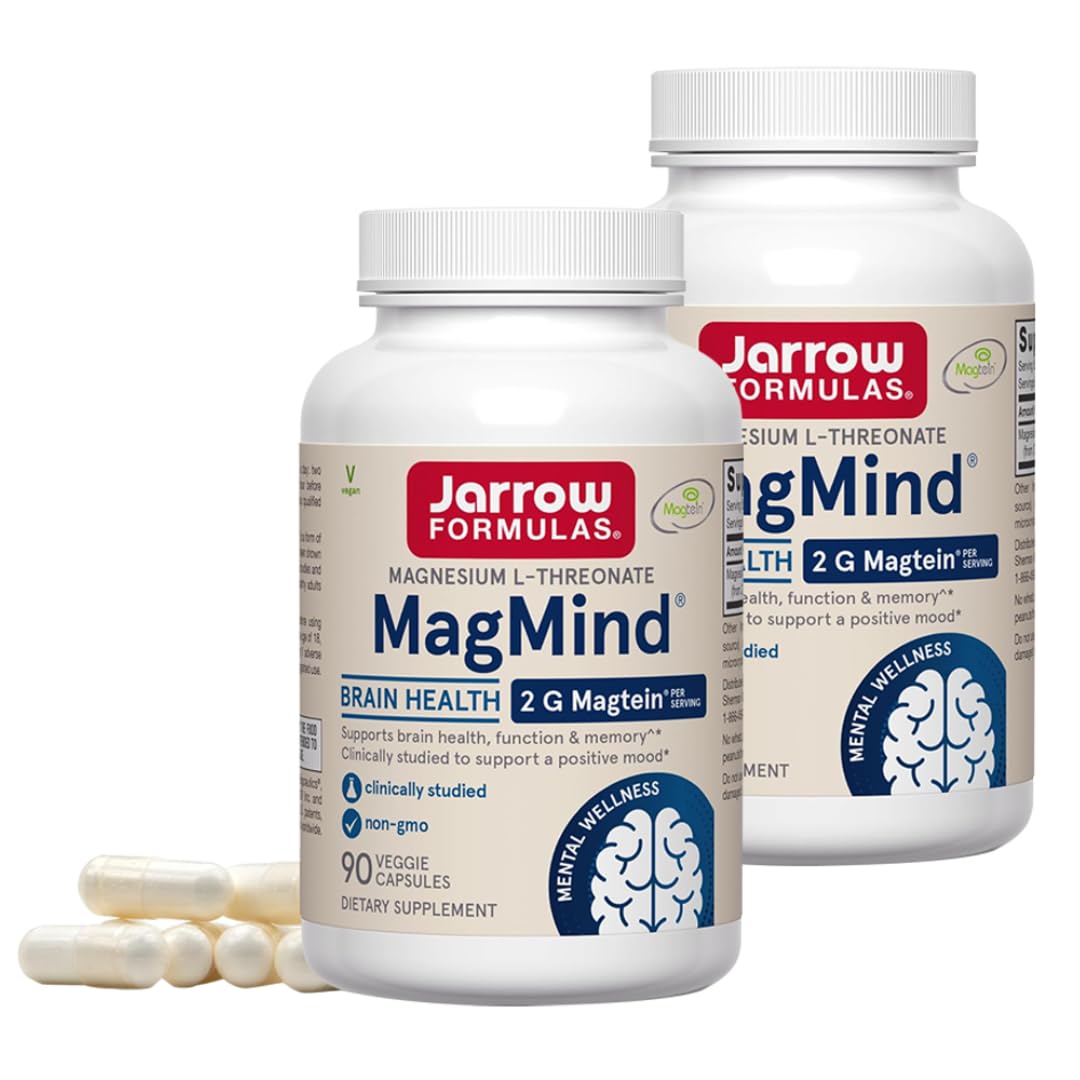 Jarrow Formulas MagMind with Magtein – 90 Capsules | Brain Health & Memory Support (30 Servings)