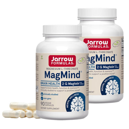 Jarrow Formulas MagMind with Magtein – 90 Capsules | Brain Health & Memory Support (30 Servings)