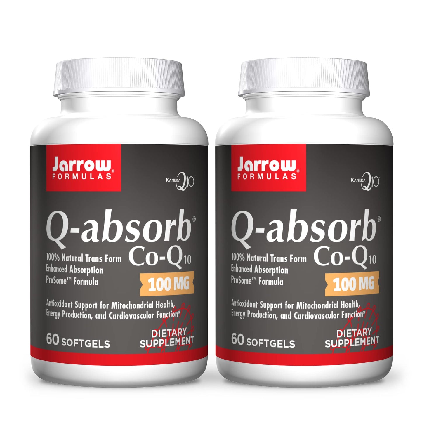 Jarrow Formulas Q-Absorb Co-Q10 100 mg | 60 Softgels, Pack of 2