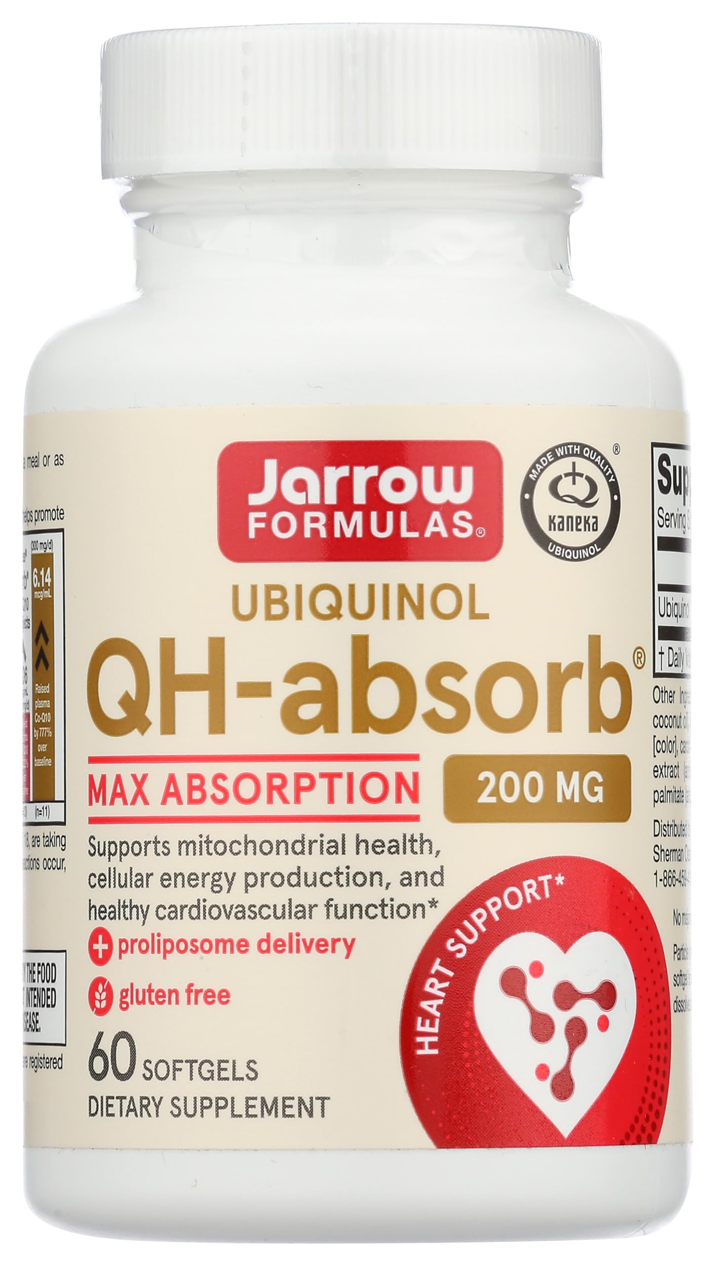 Jarrow Formulas QH-absorb 200 mg Co-Q10 Softgels – High Absorption, 60 Servings