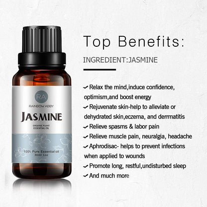 Jasmine Essential Oil (30ml) – 100% Pure, Natural & Organic for Diffuser, Massage, Skin Care