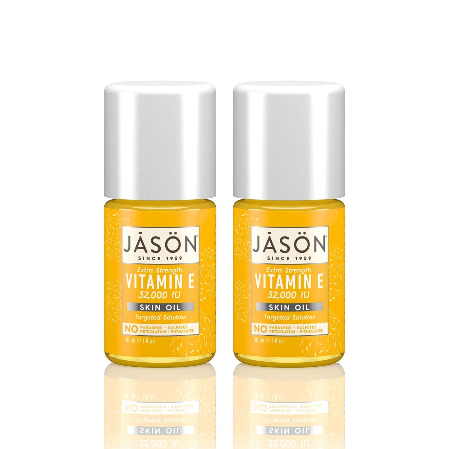 JASON Vitamin E 32,000 IU Extra Strength Skin Oil – Targeted Solution, 1.1 oz Bottle (Pack of 2)