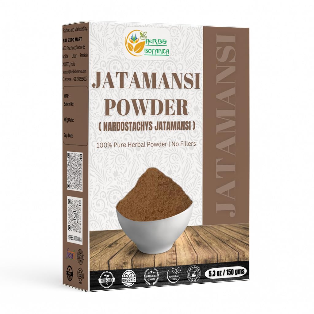 Herbs Botanica Jatamansi Root Powder – Hair Growth & Stress Relief | 5.3 oz