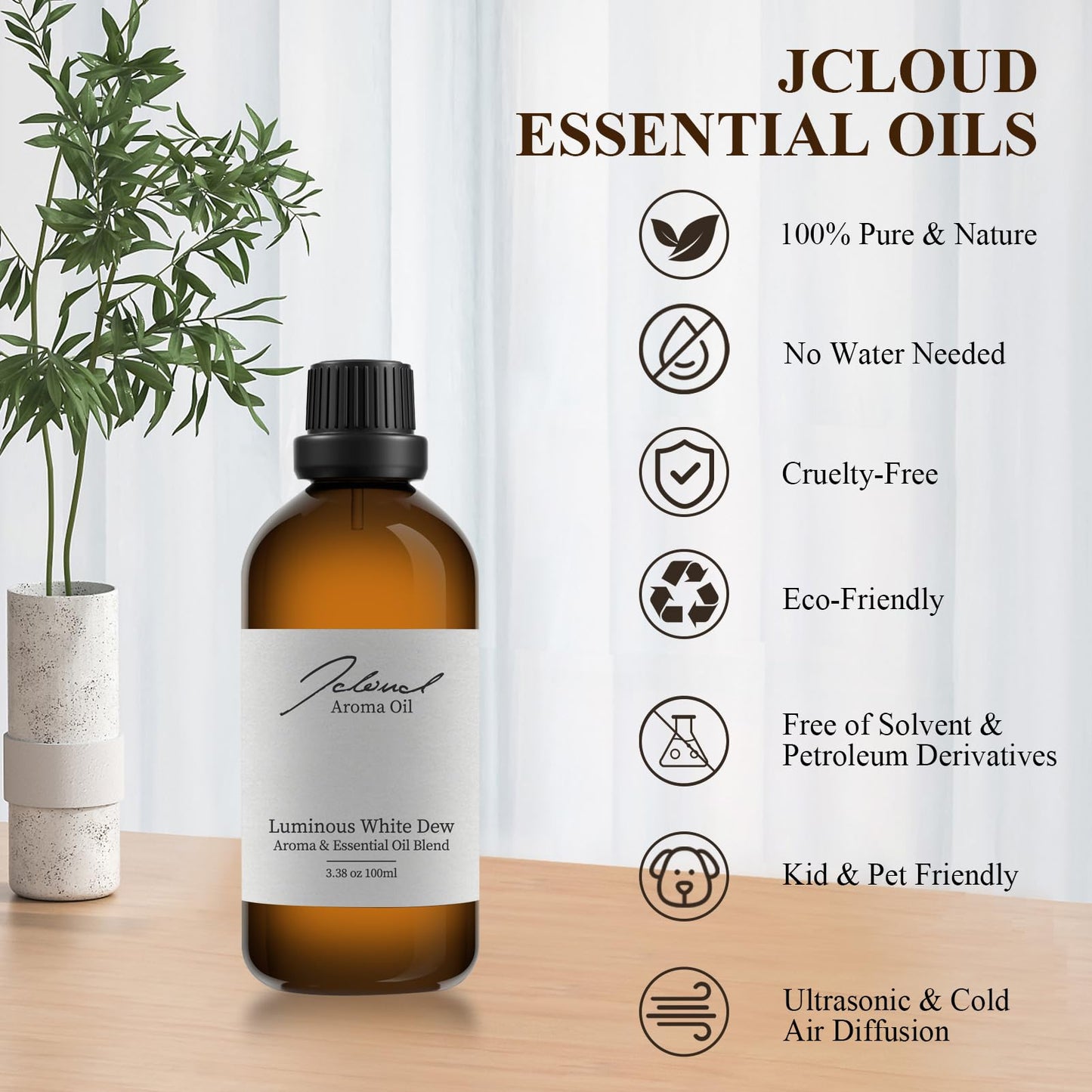 JCLOUD Luminous White Dew Essential Oil — Westin Hotel Inspired Diffuser Oil 100mL