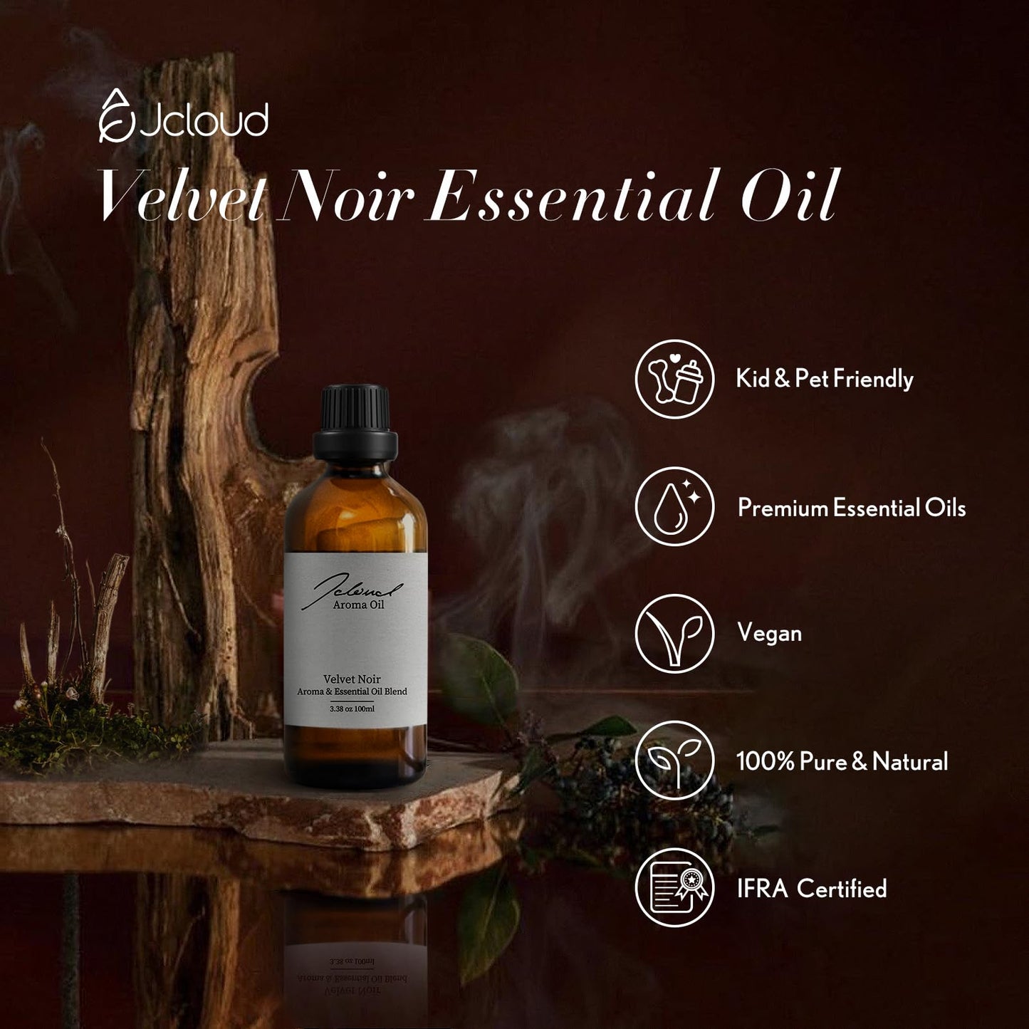 JCLOUD Velvet Noir Essential Oil for Scent Air Machine | Luxury Diffuser Oil 100mL