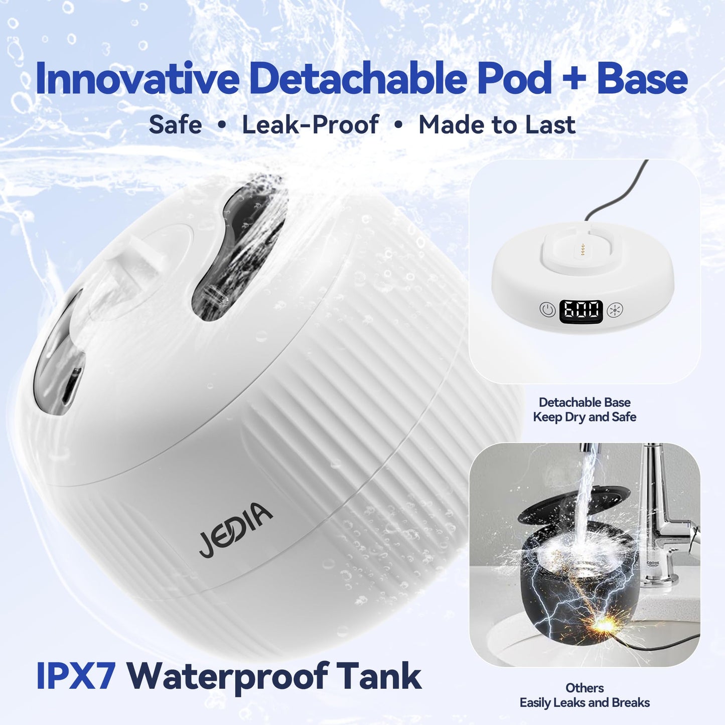 JEDIA 2025 Ultrasonic Retainer Cleaner – 45kHz, 4 Modes, 180ml