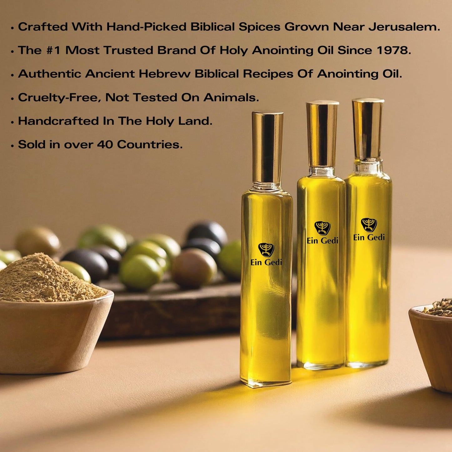 Ein Gedi Cedar of Lebanon Anointing Oil – 250ml (8.5 oz) Holy Land