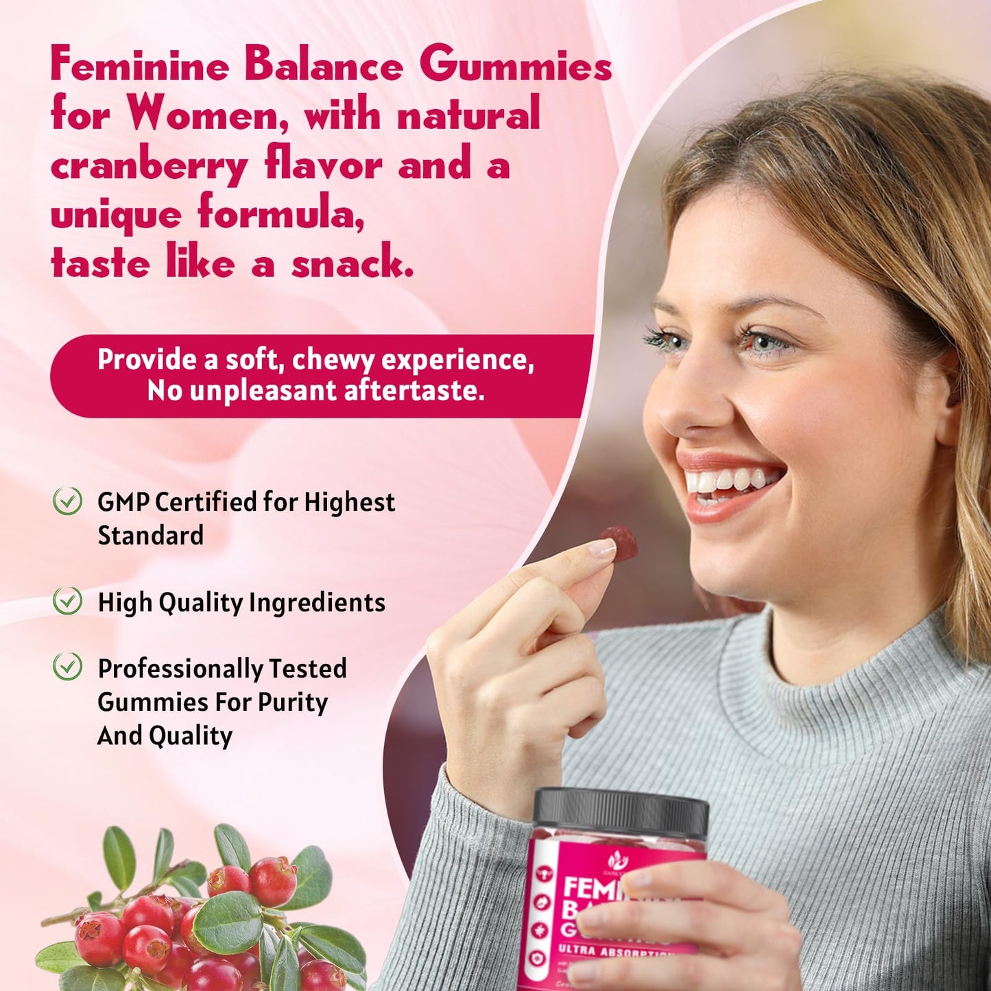 JIANKYTZ Feminine Balance Gummies for Women - Vaginal Health & Digestive Support