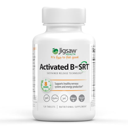 Jigsaw Health Activated B w/SRT | Supports Nervous System & Energy | 120 Tablets