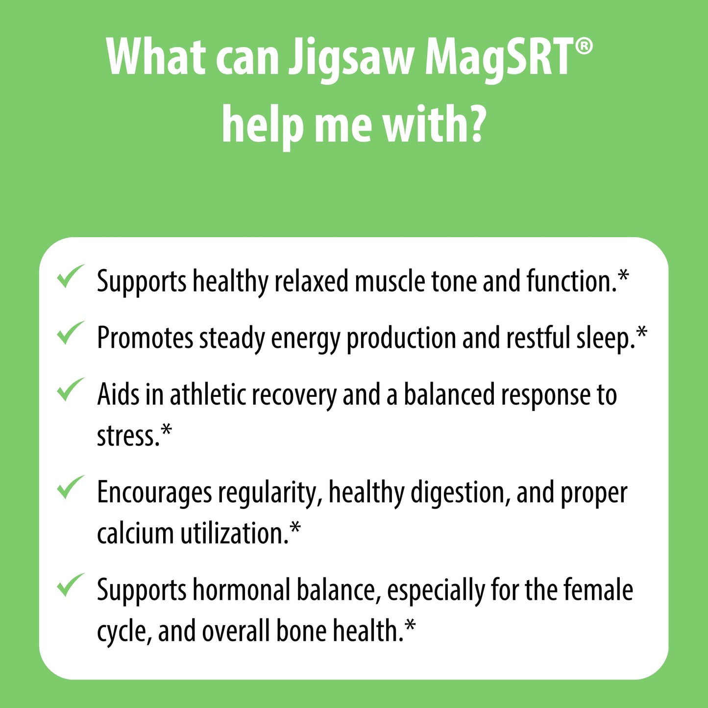 Jigsaw Health MagSRT Magnesium + B6, Folate & B12 | Timed-Release Mineral Supplement | 240 Tablets | 60 Servings