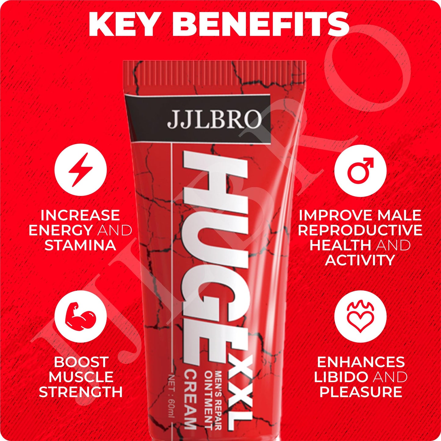 Male Enhancement Cream-Oil for Men – JJLBRO Huge XXL | Size & Performance Gel