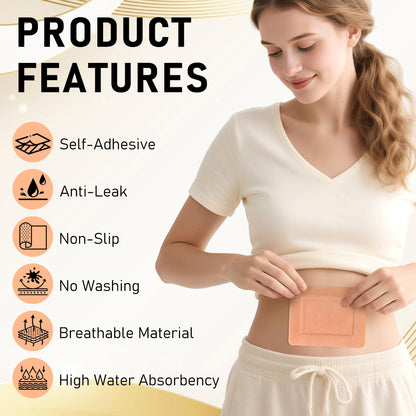 Joceiae 60 Pcs Castor Oil Patches – Self-Adhesive Castor Oil Pack Wraps (Leak-Proof, Portable, No Wash)