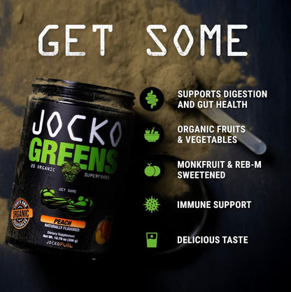 Jocko Fuel Daily Greens Powder – Organic Greens Superfood for Digestion and Immune Support | 30 Servings