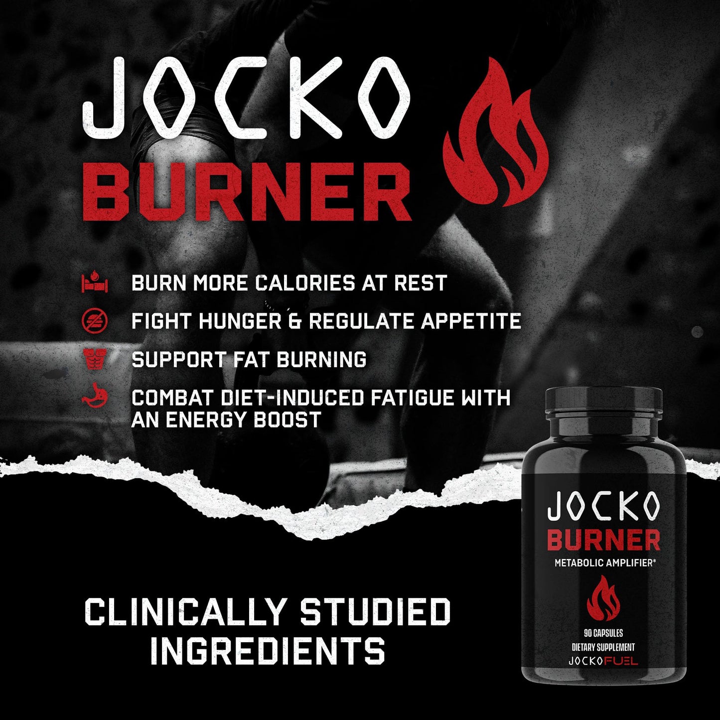 Jocko Fuel Burner – Healthy Weight Support, Appetite Regulation & Metabolism Boost (90 Count)