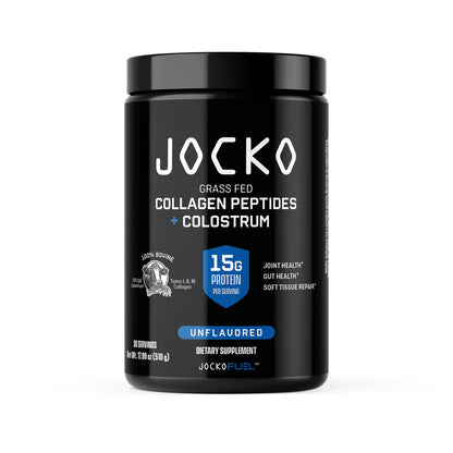 Jocko Fuel Collagen Powder with Colostrum – 15g Collagen + 2g Colostrum | Gut, Joint & Immune Support (30 Servings)