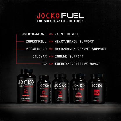 Jocko Fuel Joint Support Supplement - Glucosamine MSM, Turmeric & Boswellia, 180 Capsules