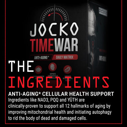 Jocko Fuel TIME WAR Multivitamin – NAD Support for Healthy Aging & Energy