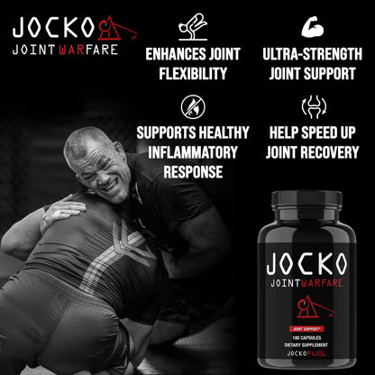 Jocko Fuel Joint Support Supplement - Glucosamine MSM, Turmeric & Boswellia, 180 Capsules