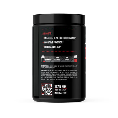 Jocko Fuel Creatine Monohydrate Powder – 90 Servings, 16 oz Jar, Unflavored