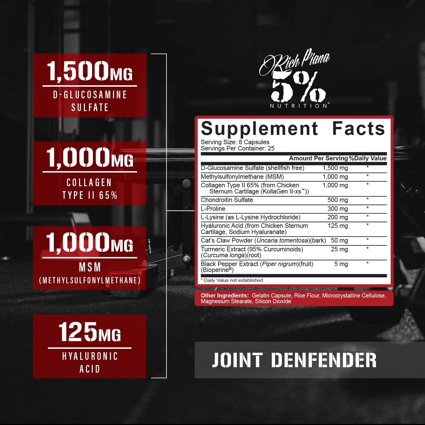 5% Nutrition Joint Defender: Maximum Joint Support Supplement | Collagen, Glucosamine, Chondroitin