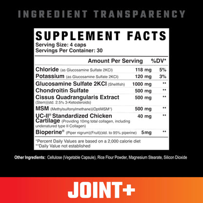 Axe & Sledge Joint+ – Joint Health Supplement with UC-II, Glucosamine, MSM